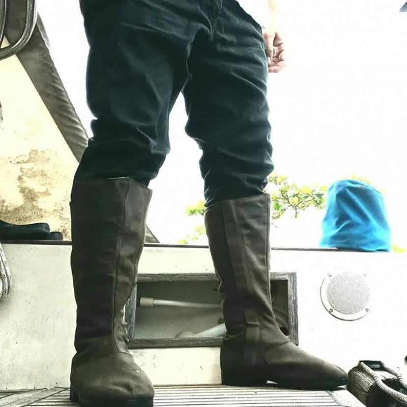 Bottes à bout rond pour hommes