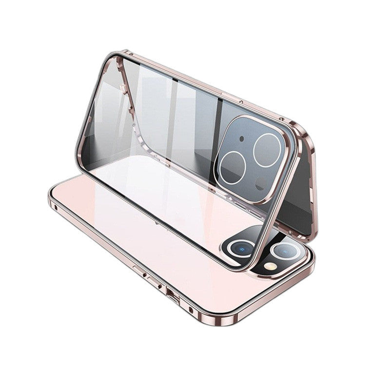Boîtier de téléphone Magnétique King Double boucle Lunettes de verre double face