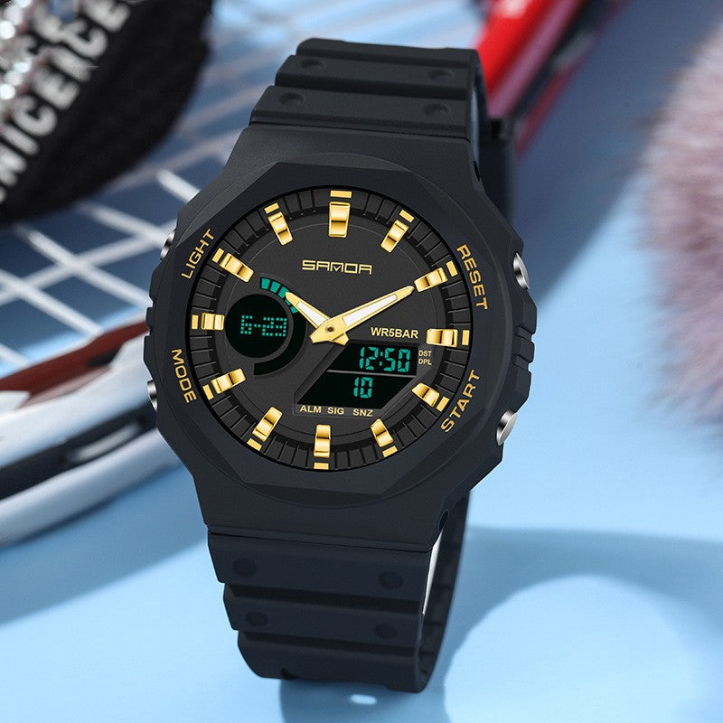 Multifonctionnel Sports Waterproof Double Display Montre électronique