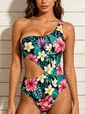 Femmes Tropical Floral One Piece Maillot de bain