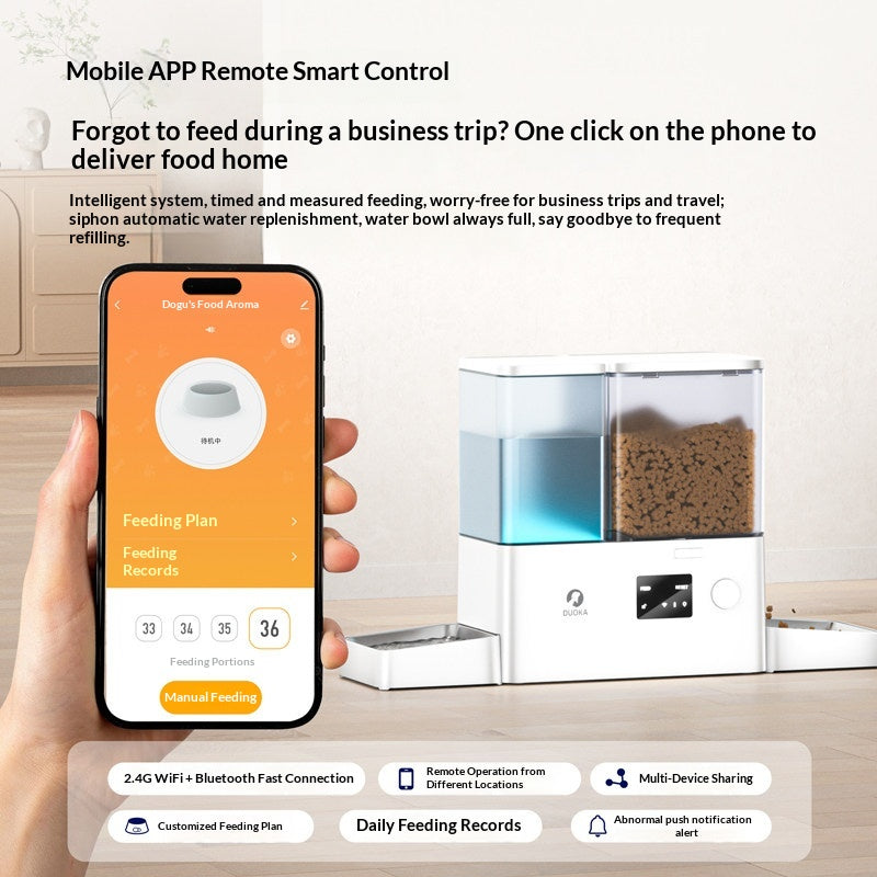 Alimentation automatique pour chats et chiens pour la distribution de nourriture et d'eau