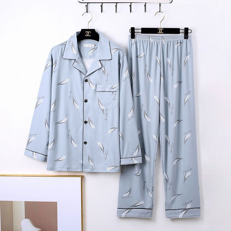 Hommes Minimalist Long Sleeve Loungewear Pajamas