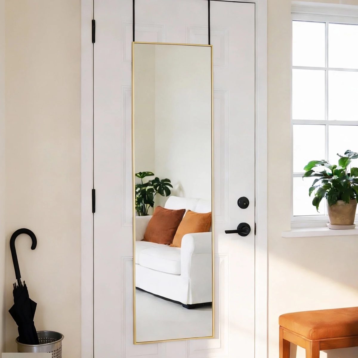 Miroir mural sur pied