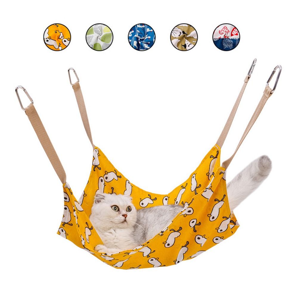 Cat respirant coton lin Hammock résistant à l'usure multicolore Cat Cage Lit suspendu Soft Wi