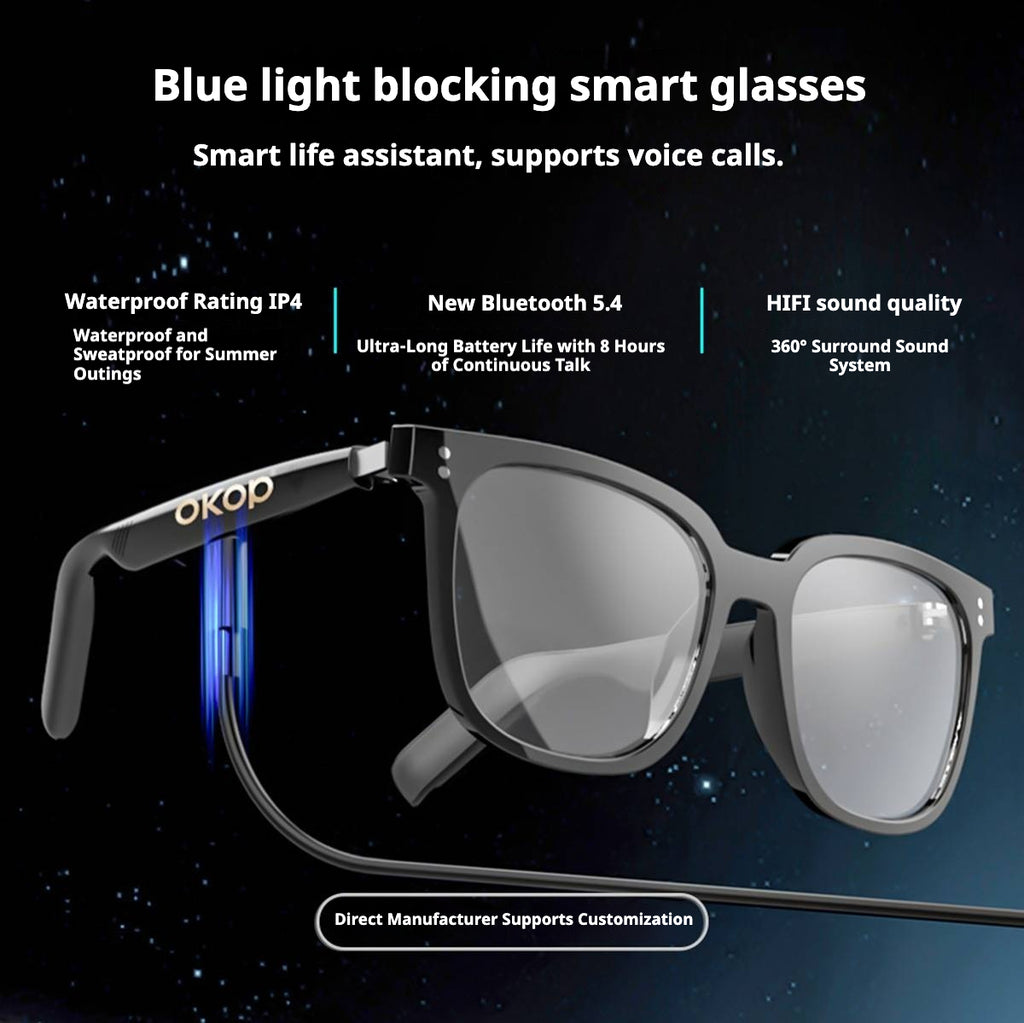 KP-Y102 Smart Glass Day Night Use Air Conduction Waterproof Sweatproof 3-en-1 Fonctionnel