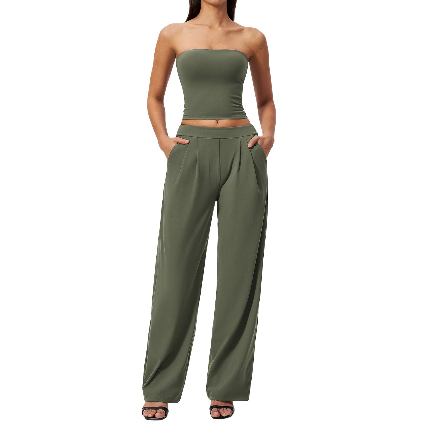 Ensemble de costumes de yoga haute taille à séchage rapide respirant