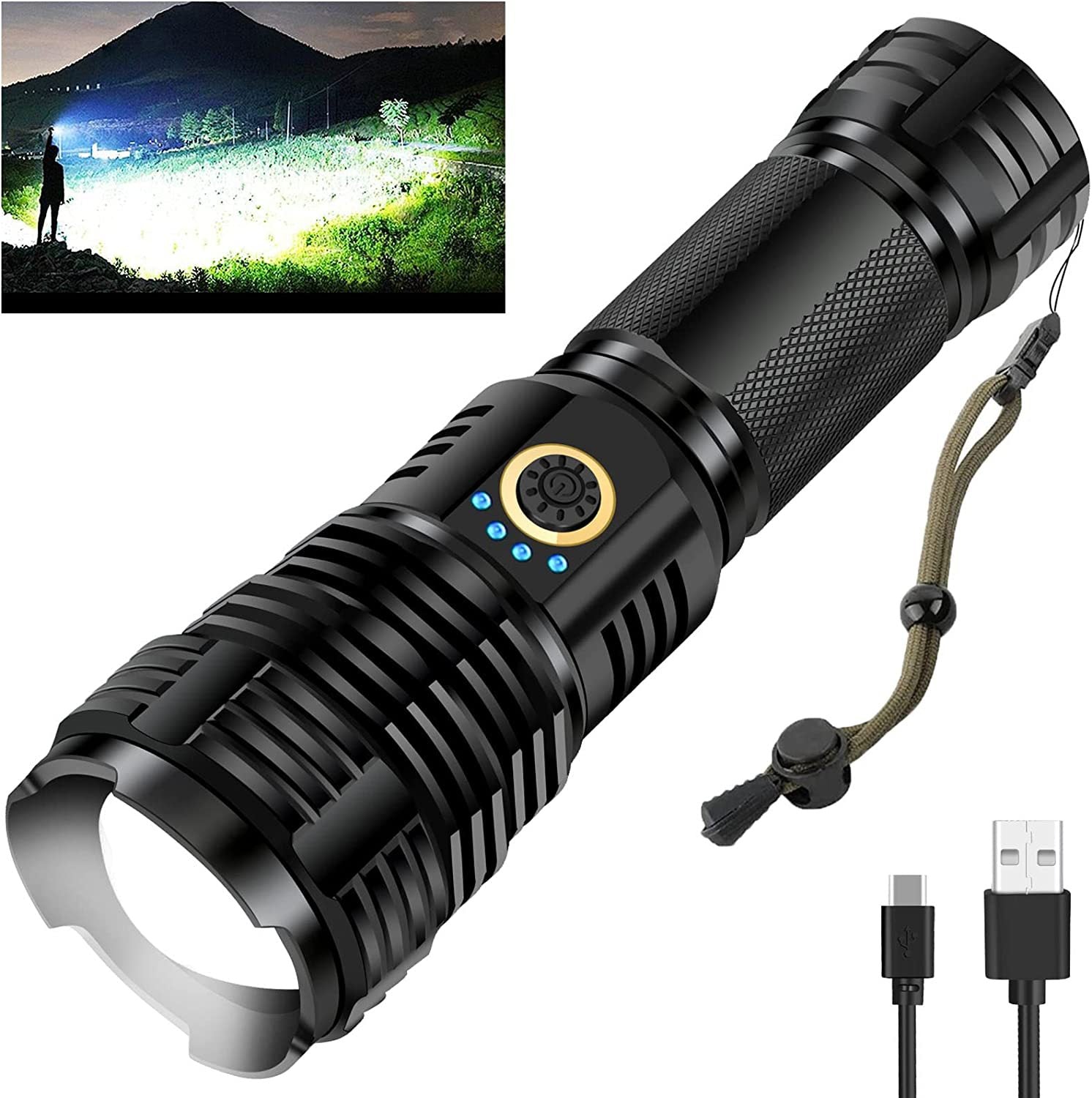 P70 Lumière forte lampe de poche alliage d'aluminium Zoom