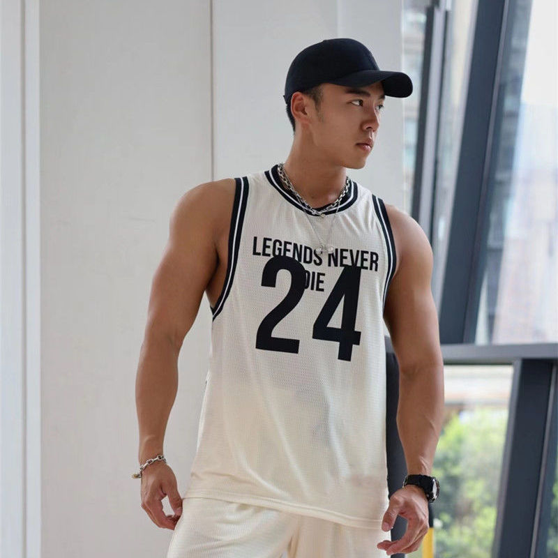Sports à séchage rapide Vest Summer Elastic American Basketball Training No 24 Jersey Vest