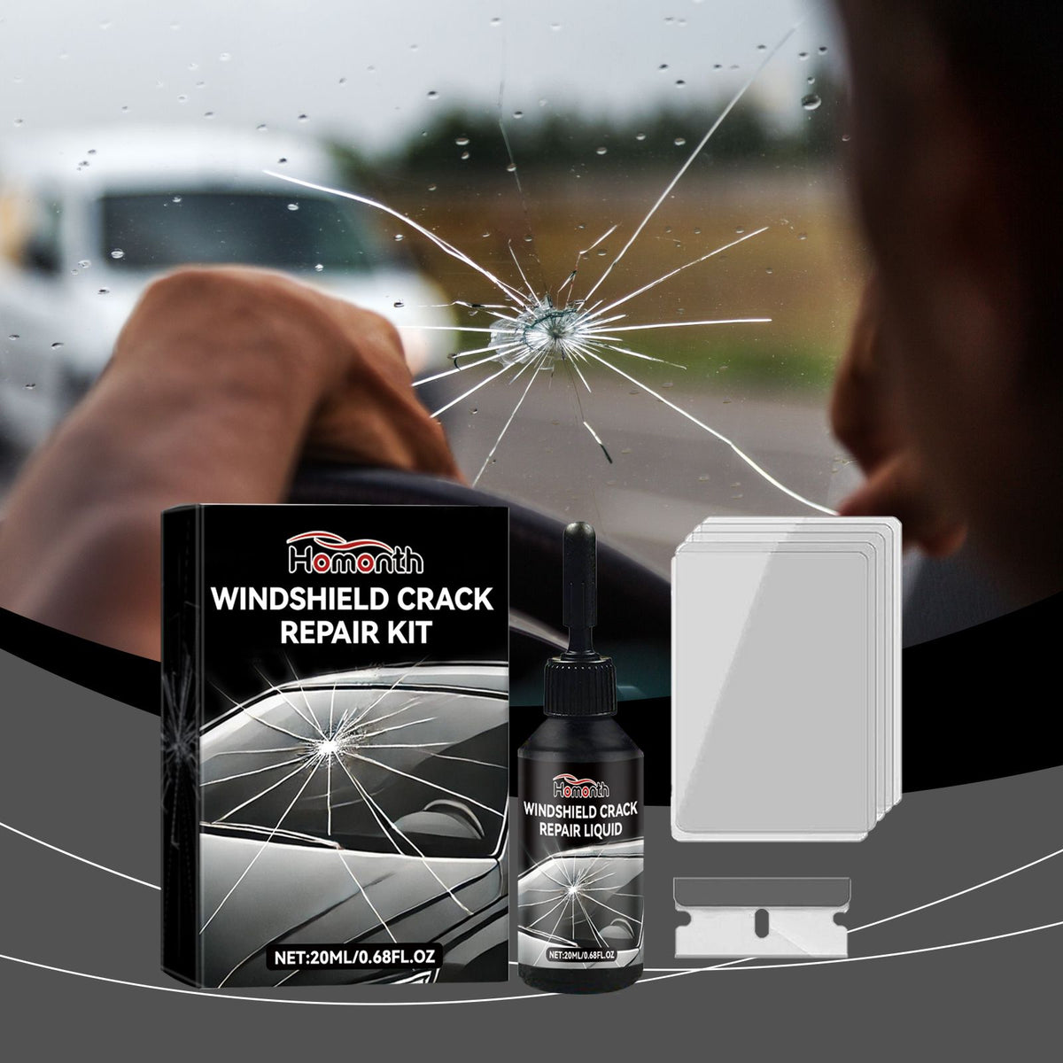HOMONTH Automotive pare-brise verre réparation de fissure liquide