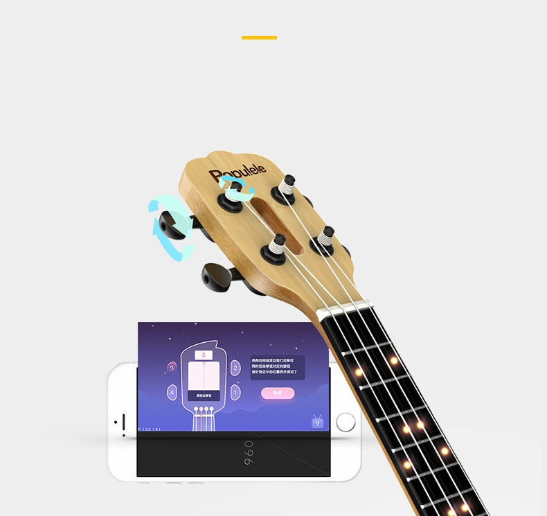 Smart Ukulele U1 Learning Spruce Gift Package Game Entrée Smart APP Petite guitare