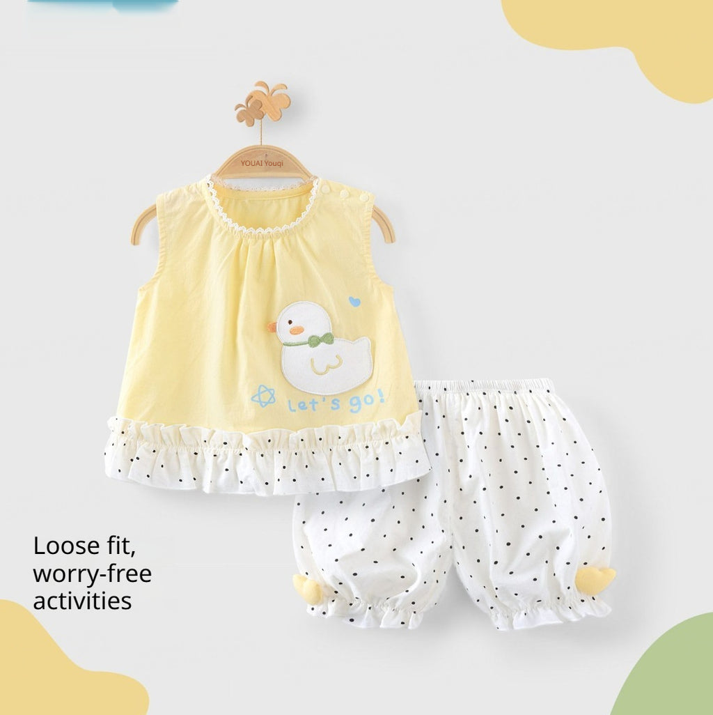 Les filles à la maison porter mince et respirant pajamas