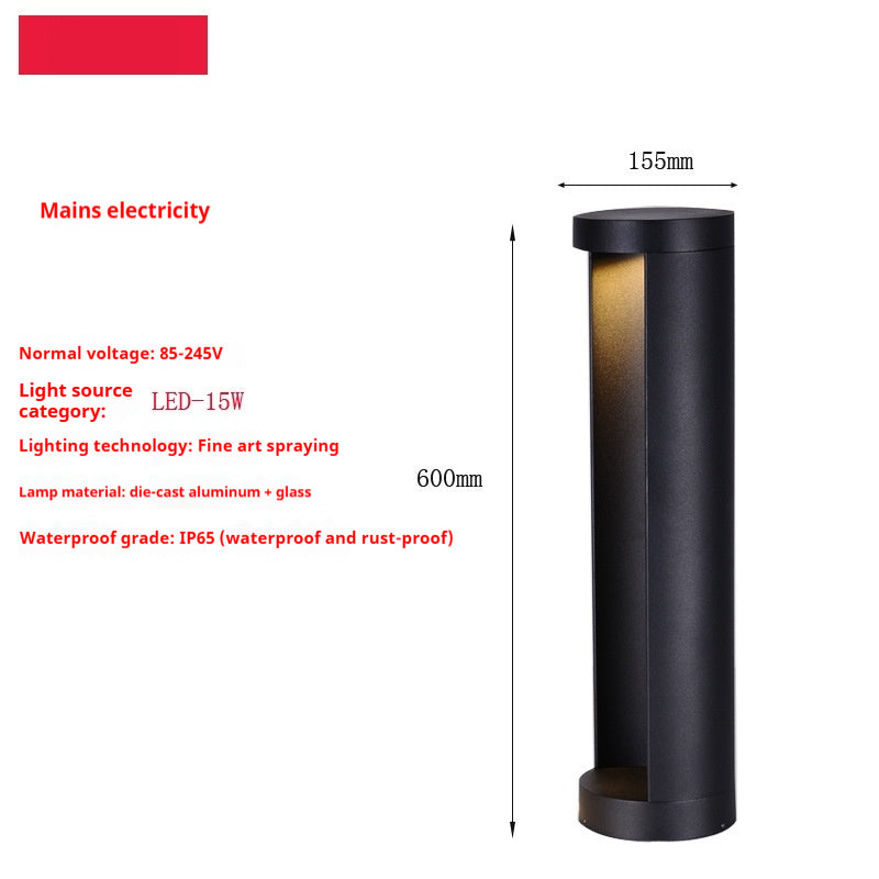 Led Solar Outdoor Étanche à l'eau Une face lumineuse pelouse Lampe Park Villa Lampe Courtyard Sem