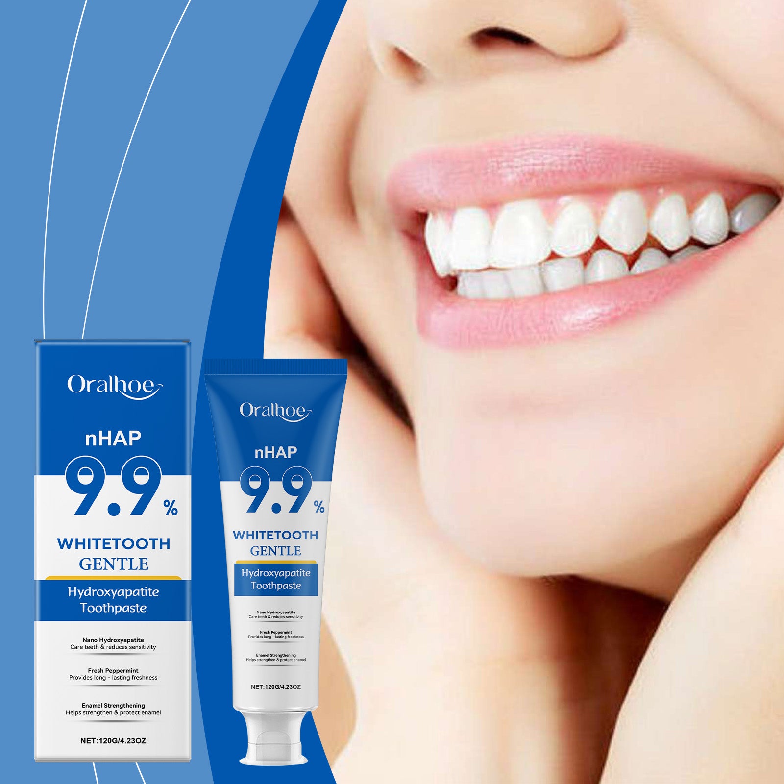 Dentifrice blanche menthe douce 120g 1box