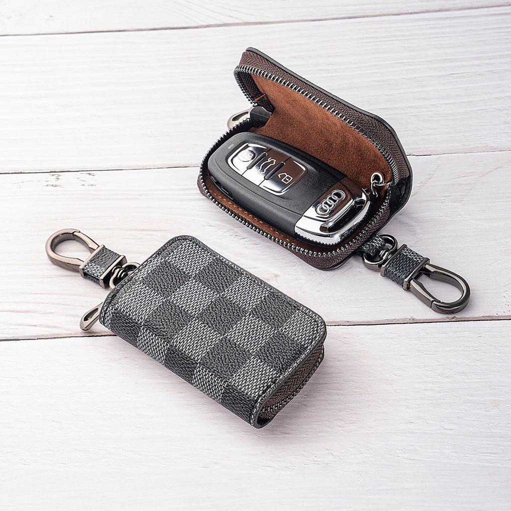 Fashion Plaid Car Key Protector