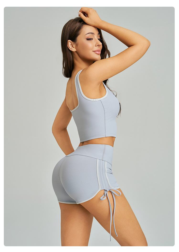 Set de vêtements actifs haute-fin Texturés avec un style de dopamine pour le yoga
