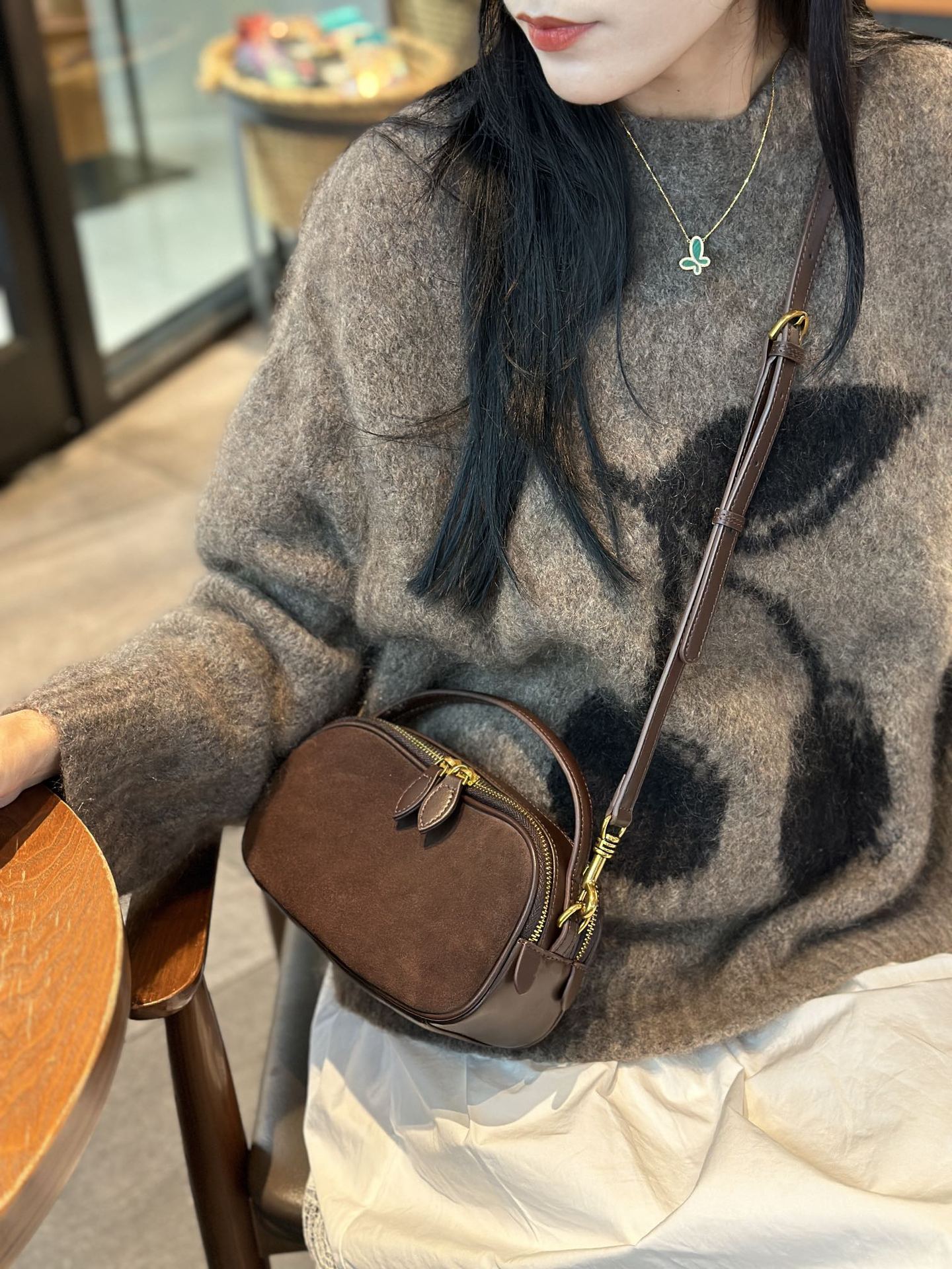 Sac camera Matte Cowhide personnalisable et sac de bowling