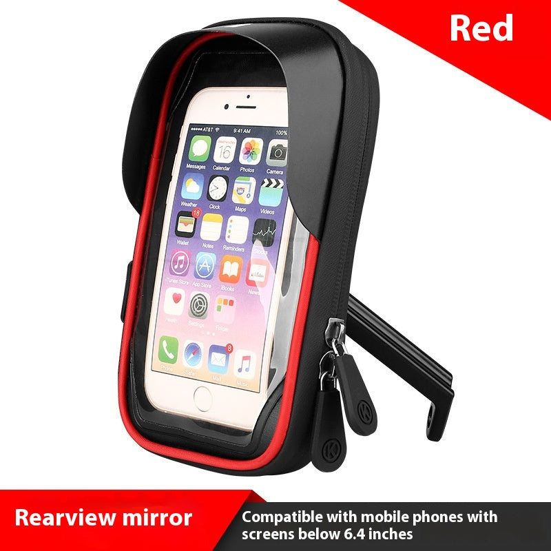 Bicycle Mobile Phone Stand Waterproof Touch Screen Bag Electric Car Motorcycle Cycling Fit