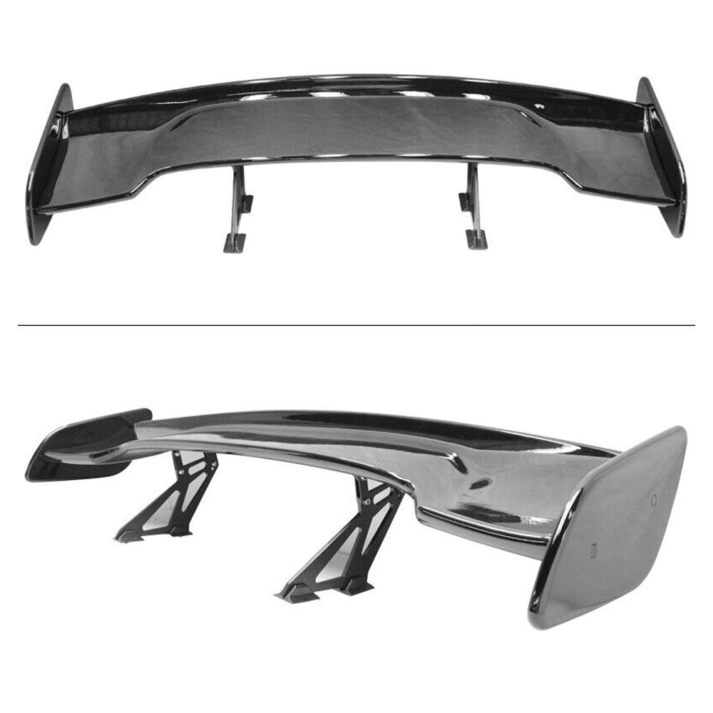 Convient T Oyota réglable 57 pouces GT Wing Spoiler JDM Glossy Black Trunk Lip