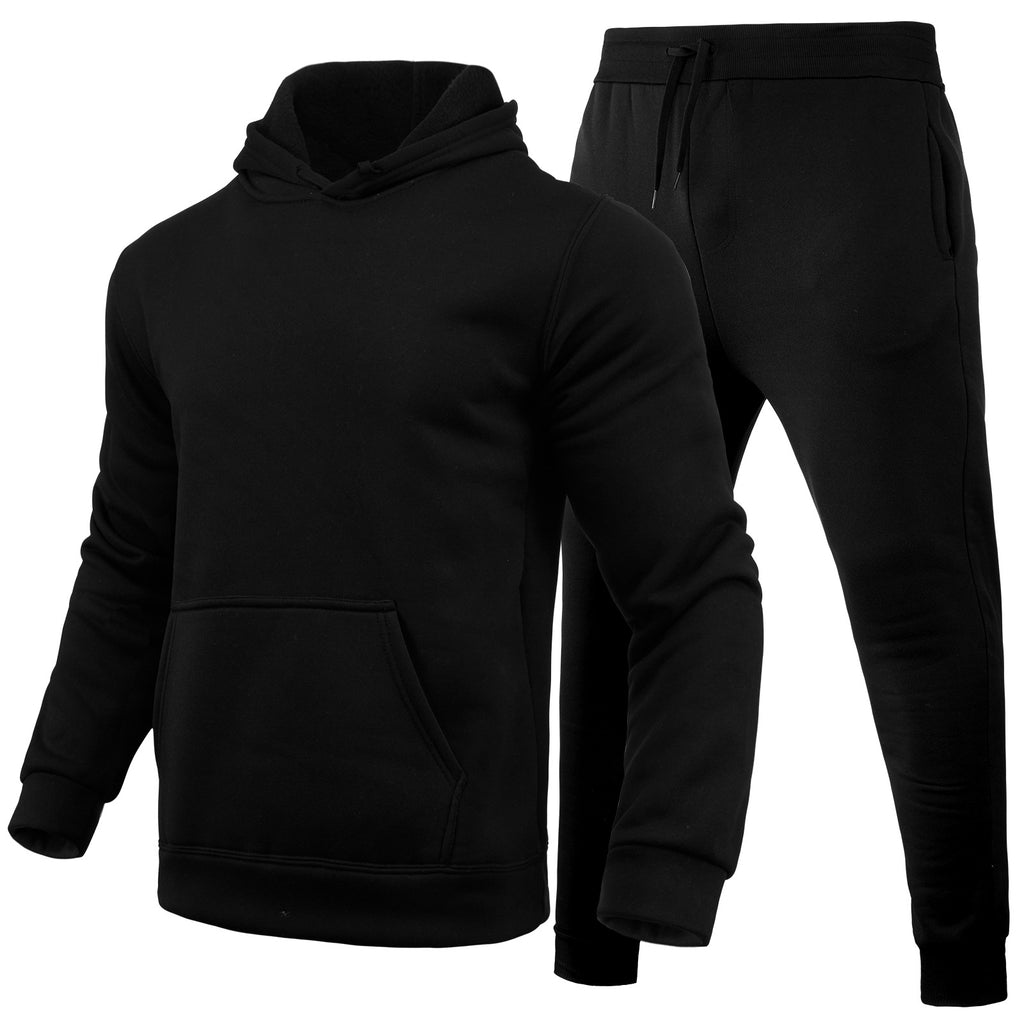 Slim-fit Ensemble de hoodie de couleur solide Urban Casual