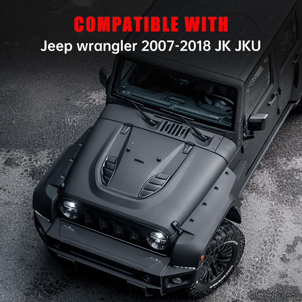 Hotte de dispersion de chaleur ventilée compatible avec Je Ep Wrangler JK JKU 2007-2017