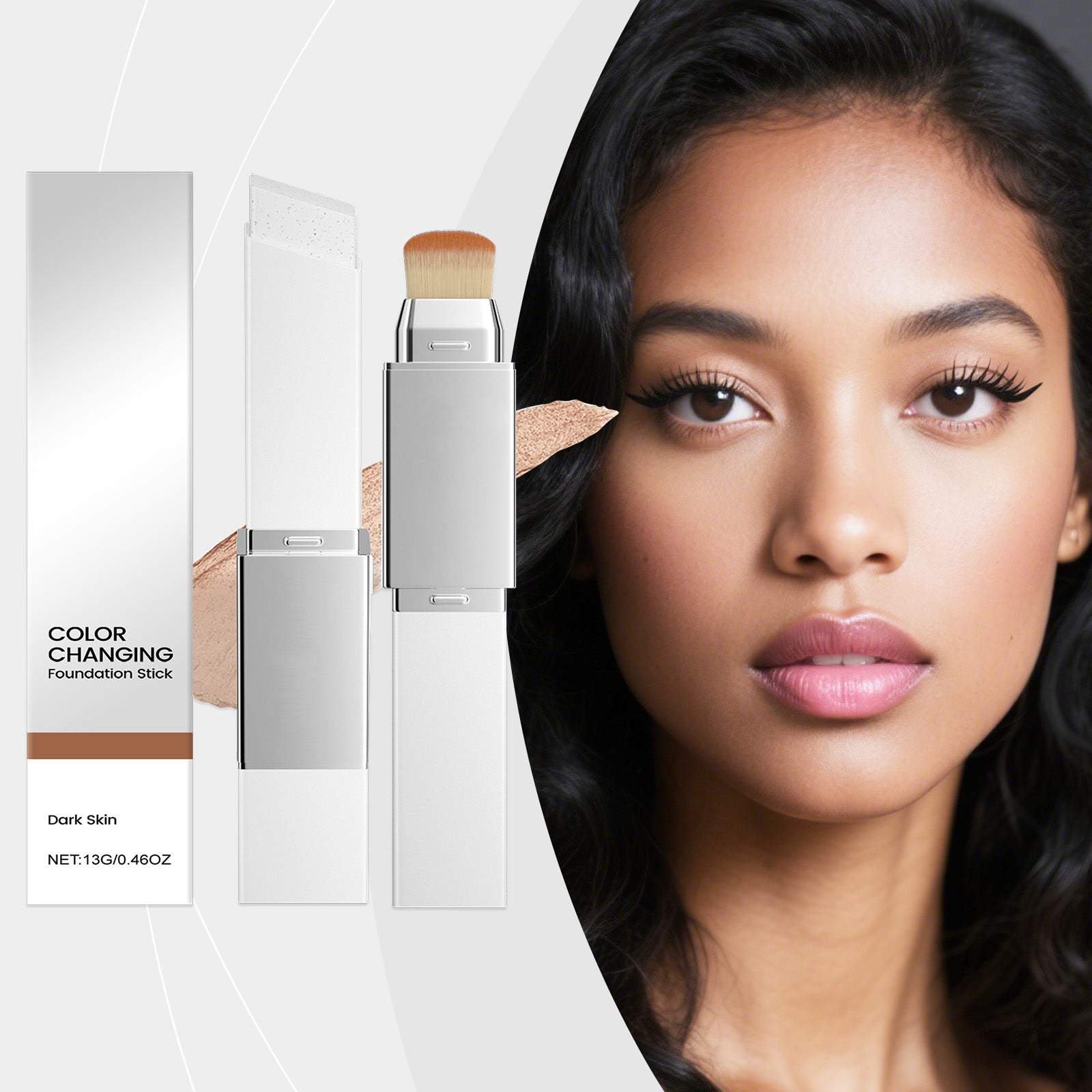 2-en-1 Color-Changing Foundation Stick Deep Skin Tone