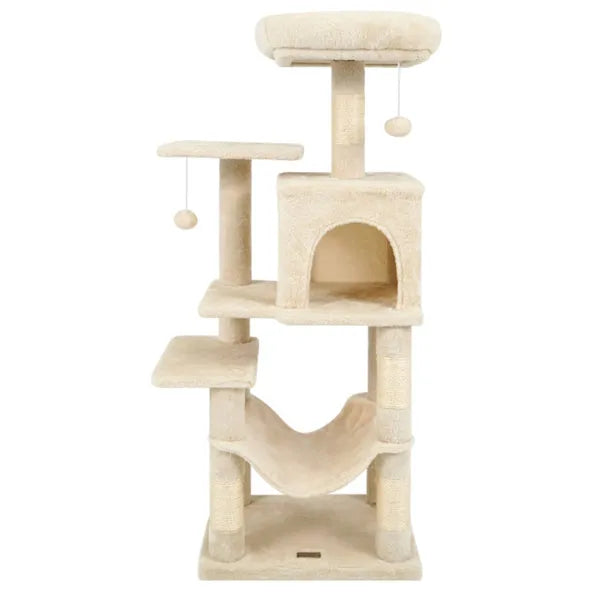 Arbre de chat multi-niveaux de 44" avec perche de dessus spacieuse