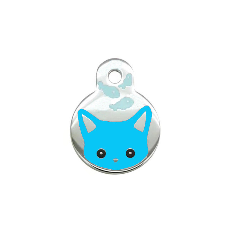 Chien de marque mignon caricature chat et poisson imprimé collier de chat pendentif collier chien collier Orna
