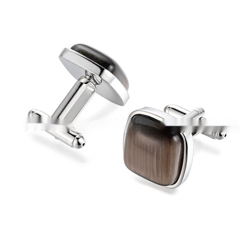 Men's High-end Opal Cufflinks Business Shirt Français Cufflink Ornament