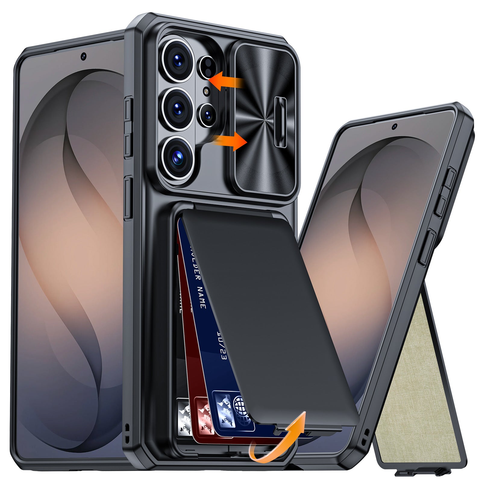 Porte-cartes magnétique de protection de style anti-goutte tout inclus
