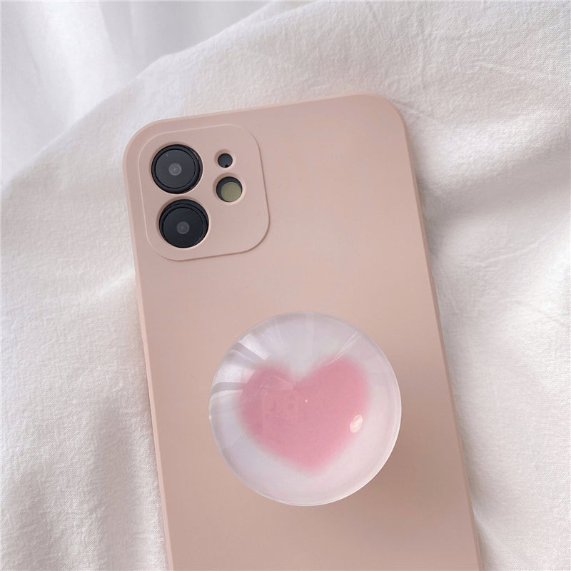 Étui de téléphone en silicone d'amour simple mode