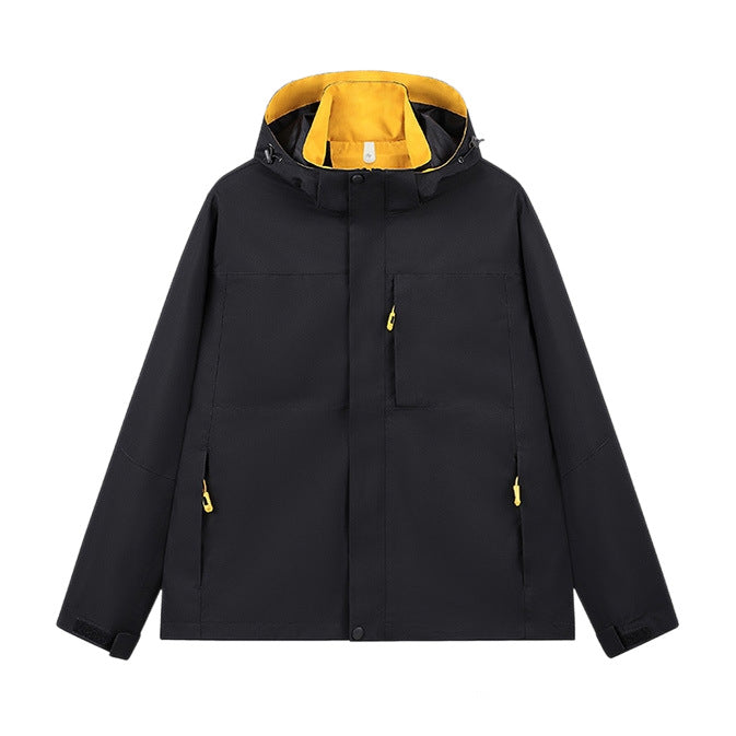 Chèvre à capuche doublée en plein air Trois Veste Proof Streetwear Marque Outerwear