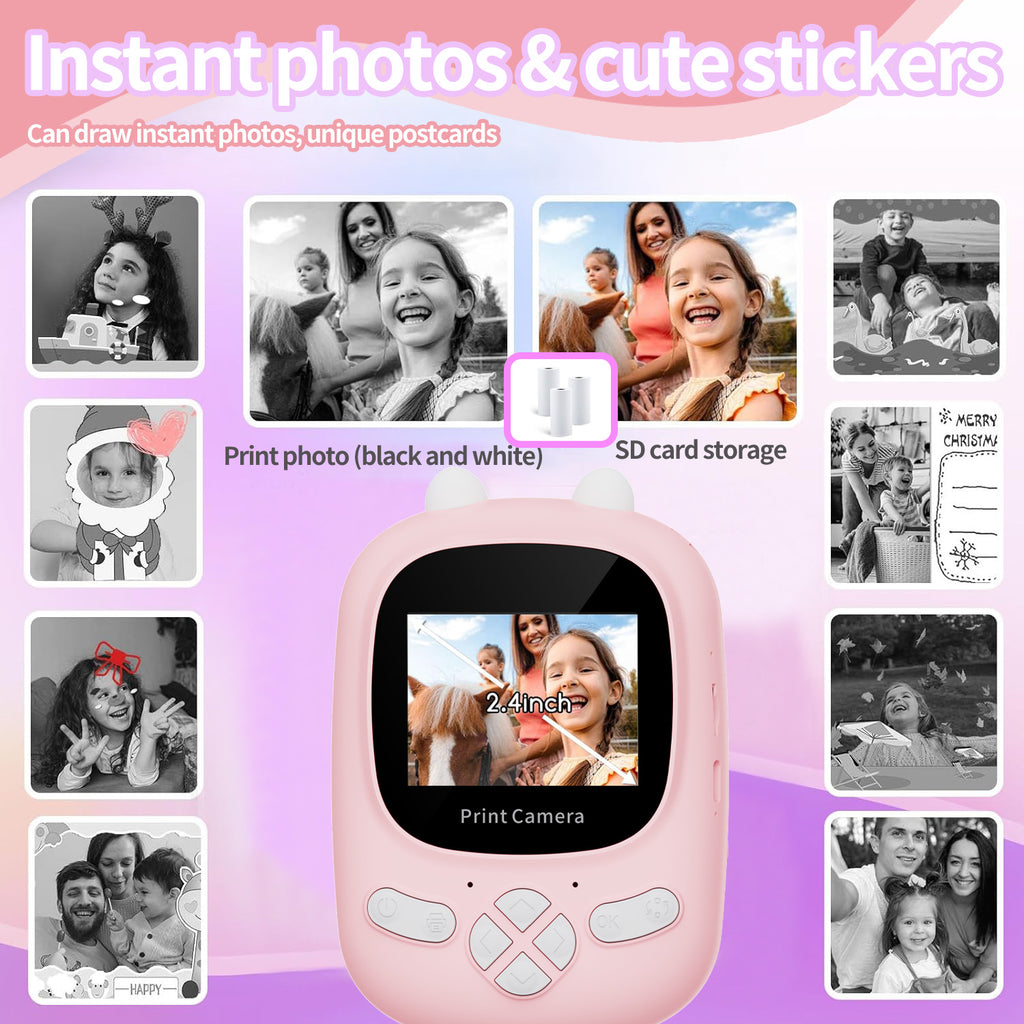 Q2 Caméra pour enfants Polaroid Caméra numérique HD portable