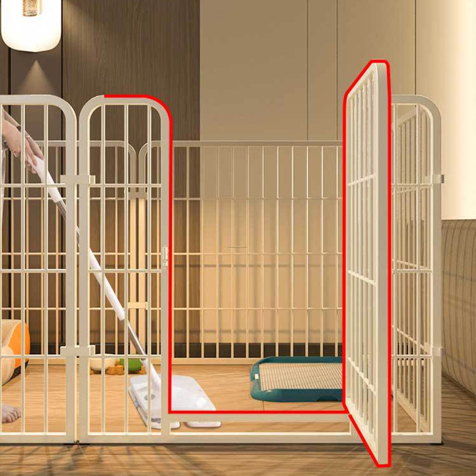 6Panel chien chien chiot Playpen métal intérieur extérieur chien Fence pour petit chien moyen