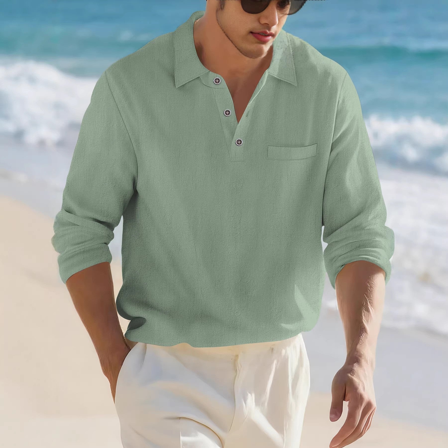 Transcription Col Casual En haut en couleur solide