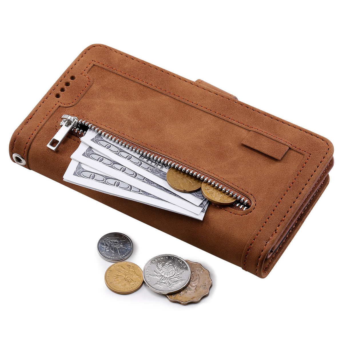 Téléphone portable Zipper Neuf carte en cuir Case