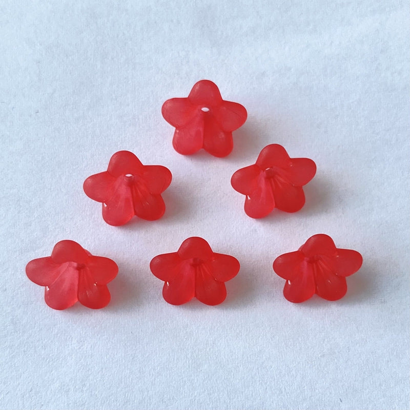 Perles 5-Petal Acrylique Matte