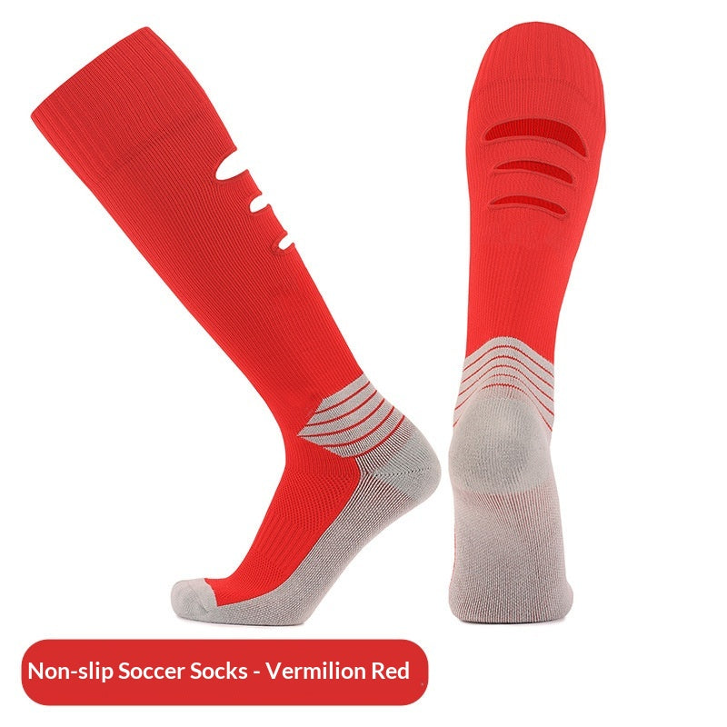 Chaussettes de sport à tube long Épaisseur Serviette sans glissade Fond Hommes Football Socks Sweat-