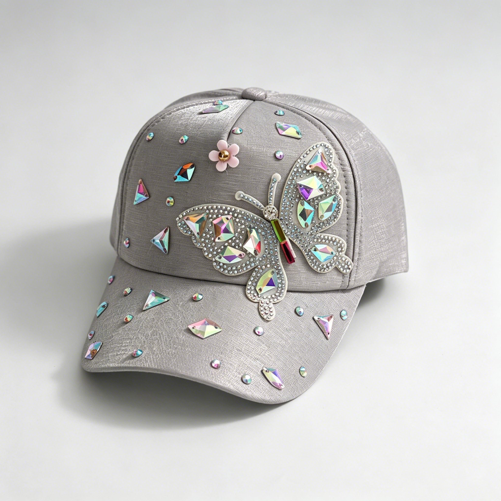 Casquette de baseball en strass à papillon coloré pour femmes d'été - Sweet