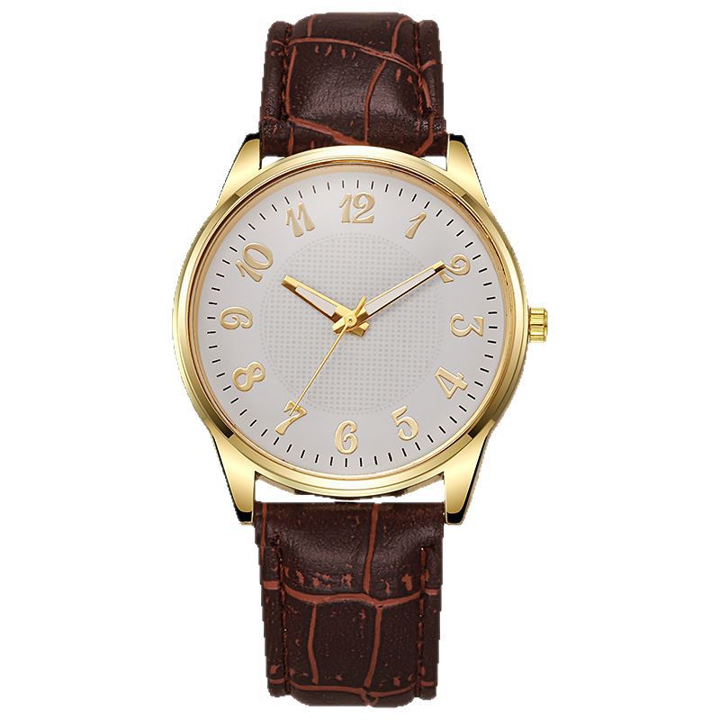 Quartz Hommes Style Business Alliage Lumineux Wristwatch de luxe avec une sensation de bracelet en cuir