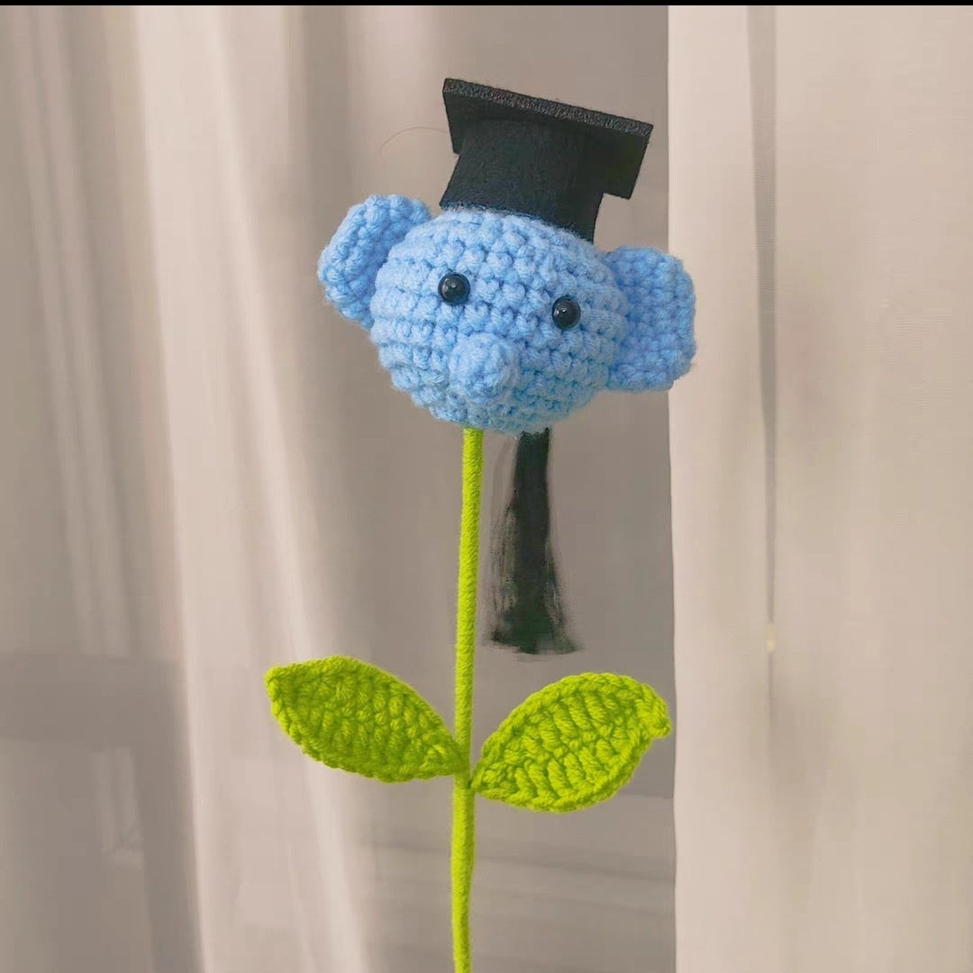 Bouquet tricoté et crocheté