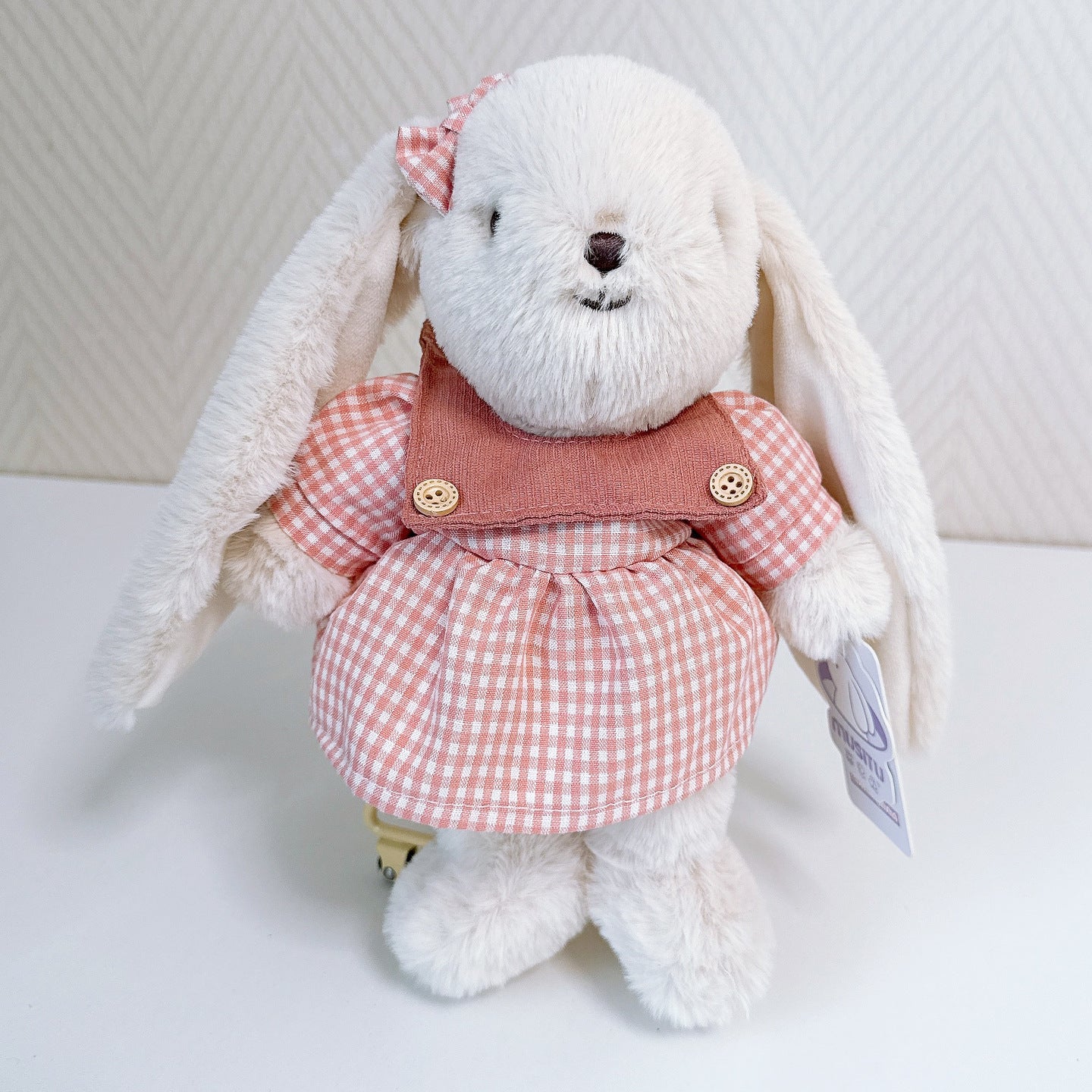 Nom brodé à la main Plush Bunny
