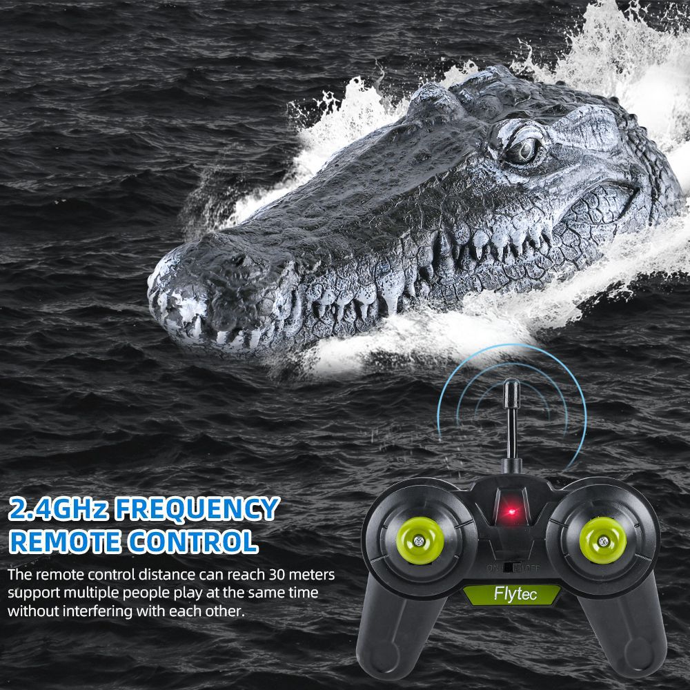 Simulated Crocodile Head Remote-control Navire pour enfants Modèle de bateau Jouets Garçon Spoof