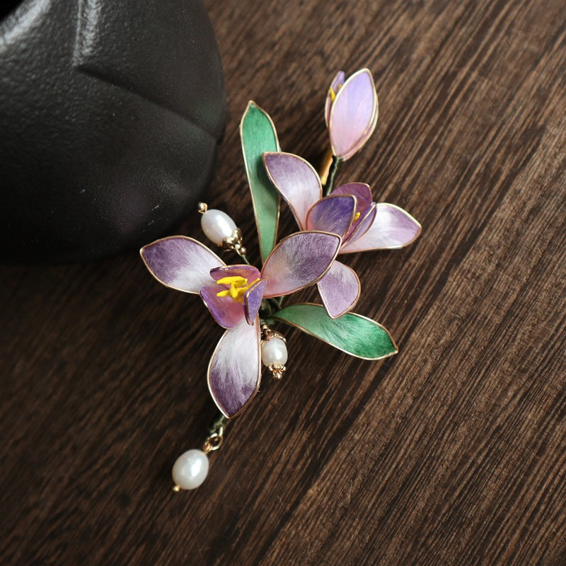 Orchidée Filigrane Brooch Décoration Fleur de poitrine