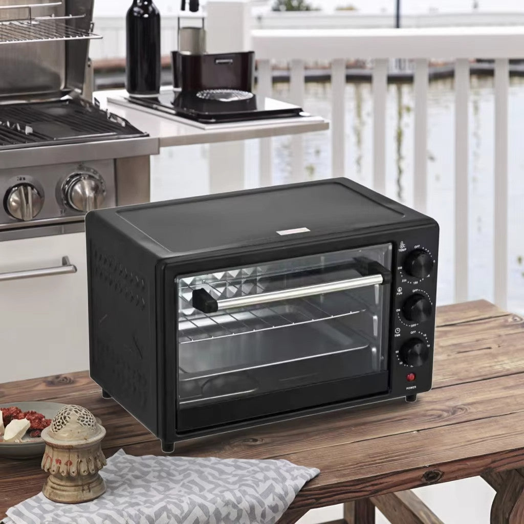 22L Electric Oven Grill Countertop Mini Toaster Pizza Oven with Temp Timer