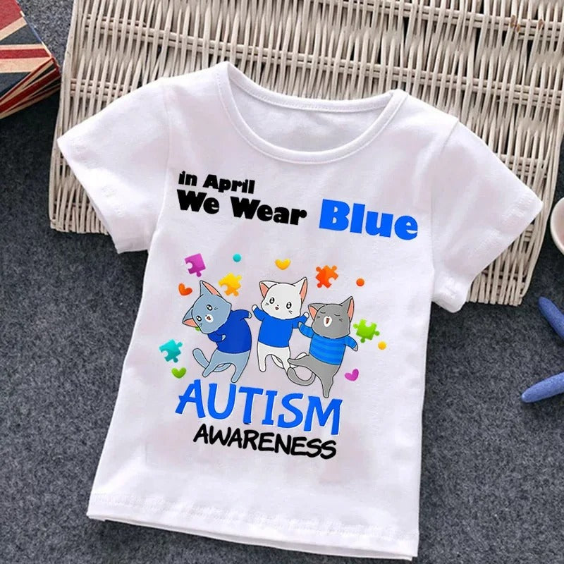 Garçons avec autisme T-shirt Puzzle Top