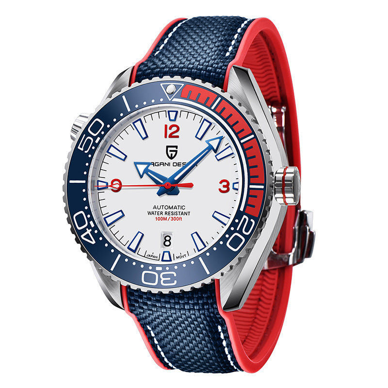 Lunette de montre numérique rotative de mode Lumineux hommes montre mécanique