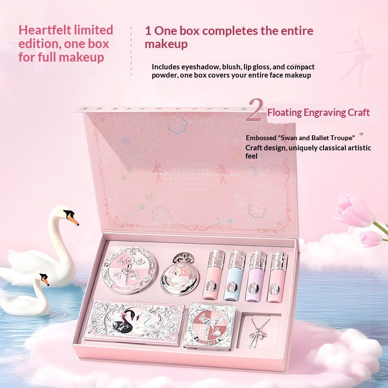 Set cadeau de maquillage esthétique Ballet Blush et teinte à lèvres pour un éclat
