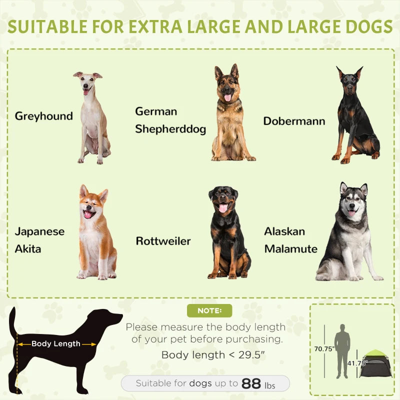 Tente de chien PawHut Pop Up pour chiens extra grands et grands