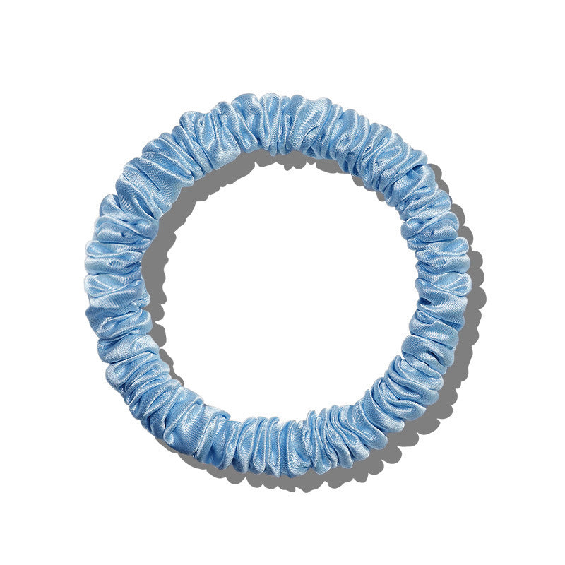 Attache de cheveux en soie 1cm Bande de cheveux en caoutchouc de petite taille