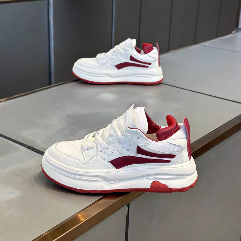 Spring Fashion Platform Versatile Sneakers blancs boostant la hauteur